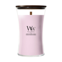 2E halve prijs: WoodWick Cherry Blossom & Vanilla Large Candle Roze