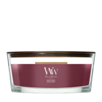 2E halve prijs: WoodWick Dark Cherry Ellipse Candle Rood