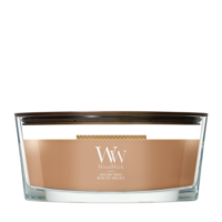 2E halve prijs: WoodWick Hazelnut Roast Ellipse Candle Bruin