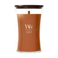 2E halve prijs: WoodWick Saffron Smoke Large Candle Bruin