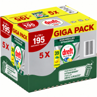 2+3 Gratis: 5x Dreft Vaatwastabletten Platinum All In One Original 39 stuks