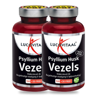 2X Lucovitaal Psyllium Husk Vezels 180 capsules