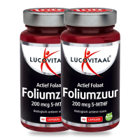 2X Lucovitaal Foliumzuur Actief Folaat 5 MHTF 90 capsules