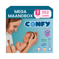 8X Confy Premium Luiers Maat 1 Newborn 2 5kg 44 stuks