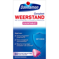 4X Davitamon Compleet Weerstand Bosvruchten 60 kauwtabletten