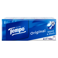 5X Tempo Original 4 laags Zakdoekjes 10 stuks
