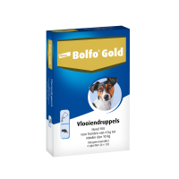 2X Bolfo Gold Anti Vlooiendruppels Hond 4   10 kg 4 pipetten