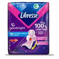 12X Libresse Ultra Goodnight Maandverband met Vleugels 10 stuks