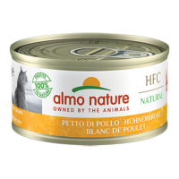 24X Almo Nature HFC Natural Kattenvoer Nat Kippenborst 70 gr