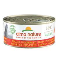48X Almo Nature HFC Natural Kattenvoer Nat Kip & Garnaal 70 gr