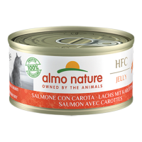 24X Almo Nature HFC Kattenvoer Nat in Gelei Zalm & Wortel 70 gr