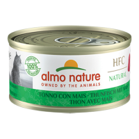 48X Almo Nature HFC Natural Kattenvoer Nat Tonijn & Mais 70 gr