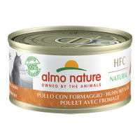 24X Almo Nature HFC Natural Kattenvoer Nat Kip & Kaas 70 gr