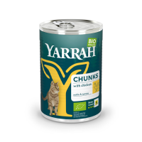 12X Yarrah Bio Kattenvoer Chunks Kip 405 gr