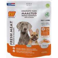 8X BF Petfood Vleesvoeding Zalm   Kip 7 x 90 gr