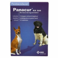 Panacur Ontworming Tabletten Hond   Kat 500 mg 10 tabletten