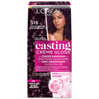 3X L'Oréal Casting Crème Gloss Semi Permanente Haarkleuring 316 Violet Bruin