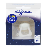 2X Difrax Fopspeen Natural 6+ mnd Glow In The Dark