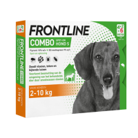 Frontline Combo Spot On Anti Vlooien en Teken Druppels Hond 2   10 kg 6 pipetten