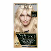 2X L'Oréal Préférence Permanente Haarkleuring 9.1 Zeer Licht Asblond