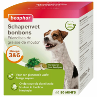 6X Beaphar Schapenvet Bonbons Mini Zeewier 245 gr