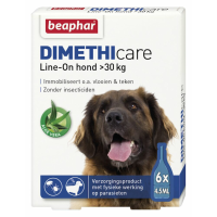 5X Beaphar DImetHIcare Line On Anti Vlooien en Teken Druppels Hond > 30 kg 6 pipetten