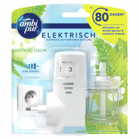 2E halve prijs: Ambi Pur Elektrische Geurverspreiders 1 compartiment Starterkit + Navulling Morning Dew 20 ml