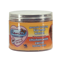 12X Renske Kattensnack Gezonde Beloning Hartjes Kip & Wortel 100 gr