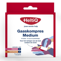 2X HeltiQ Gaaskompres Medium 5 x 8,5 cm 16 stuks