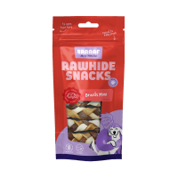4X Braaaf Hondensnack Twister Vlecht Mini 6 cm 60 gr
