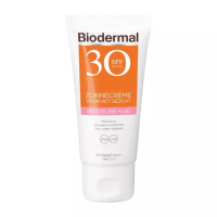 2X Biodermal Zonnecreme Gezicht Gevoelige Huid SPF30 50 ml