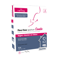 Flea Free Spot on Combo Anti Vlooiendruppels Kat vanaf 1 kg 2 pipetten