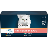 Gourmet Perle Kattenvoer Nat Mini Filets Multipack Vlees   Vis 60 x 85 gr
