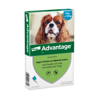 Advantage Anti Vlooiendruppels 100 Hond 4   10 kg 4 pipetten