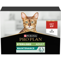 Pro Plan Kattenvoer Nat Adult Sterilised Nutrisavour Kip 10 x 85 gr