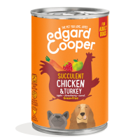 Edgard & Cooper Blik Vers Vlees Hondenvoer Kip   Kalkoen 400 gr
