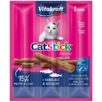 Vitakraft Cat stick Kabeljauw   Koolvis 3 stuks