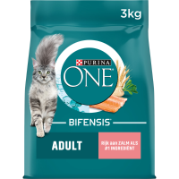 Purina ONE Kattenvoer Droog Adult Zalm   Volkoren Granen 3 kg