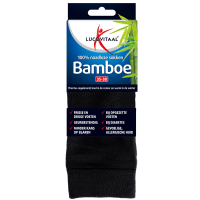 12X Lucovitaal Bamboe Sok Lang Zwart Maat 35 38 1 paar
