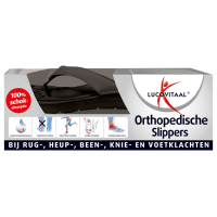 3X Lucovitaal Orthopedische Slipper Zwart Maat 45 46 1 paar