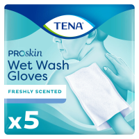 3X TENA Proskin Wet Wash Gloves Frisse Geur 5 stuks