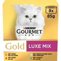 Gourmet Gold Kattenvoer Nat Luxe Mix 8 x 85 gr