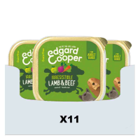 11X Edgard & Cooper Kuipje Vers Vlees Hondenvoer Lam   Rund 150 gr