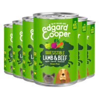 6X Edgard & Cooper Blik Vers Vlees Hondenvoer Lam   Rund 400 gr