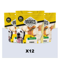 12X Voskes Hondensnacks Blanke Kauwknopen Met Kip 10 stuks