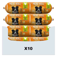 10X Fokker Meat Roll Hondenvoer Nat Kip   Zalm 800 gr