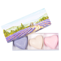 Cadeaudoosje met 3 hartzeepjes