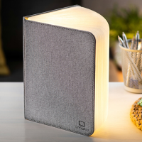 Gingko Large Smart Book Light Linen Fabric Urban Grey