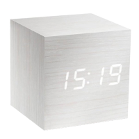 Gingko   Cube Click Clock White