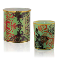 Fico d'India geurkaars in gedecoreerd glas Small